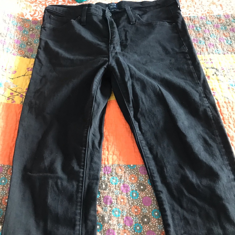 Jcrew black high rise skinny denim